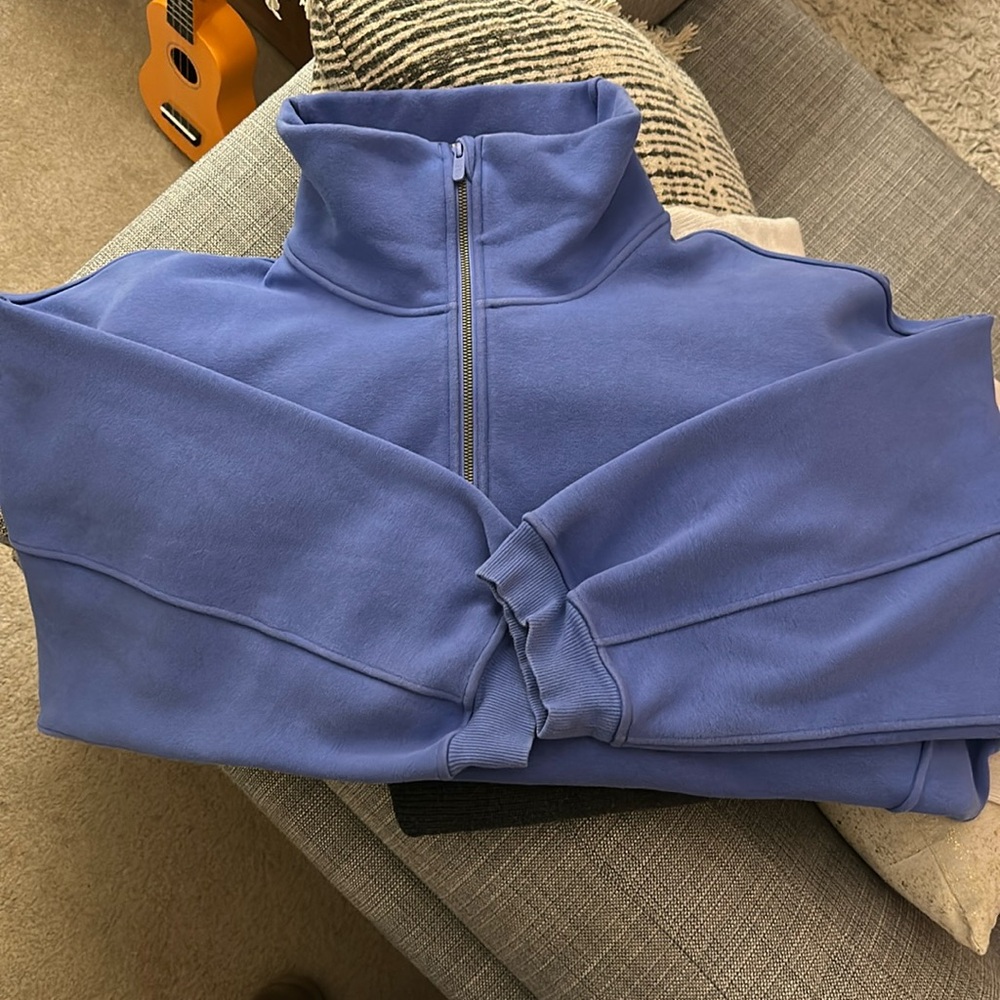 SOLD Lulu thick fleece half-zip XL/XXL *wild indigo*